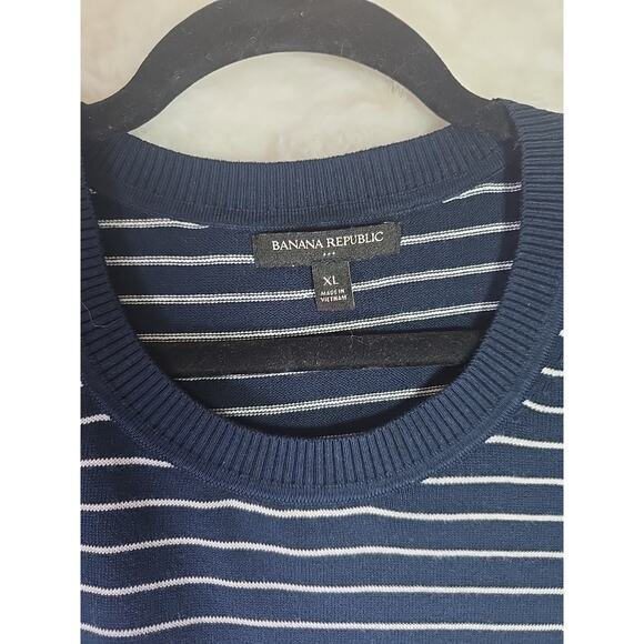 Banana Republic Forever Sweater Vest Nautical Womens XL Sleeveless Crewneck Knit - Picture 2 of 7